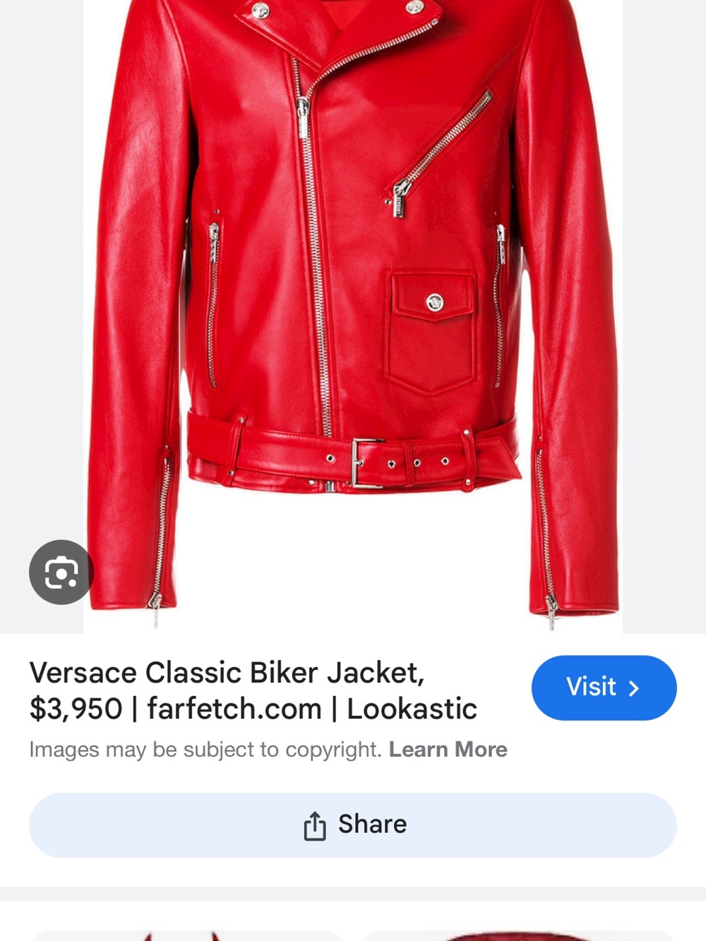 Versace Red and Black Lined Jacket